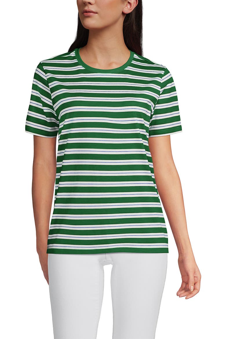 Relaxed Supima Cotton Crew Neck T-Shirt, Main, color, Wintergreen