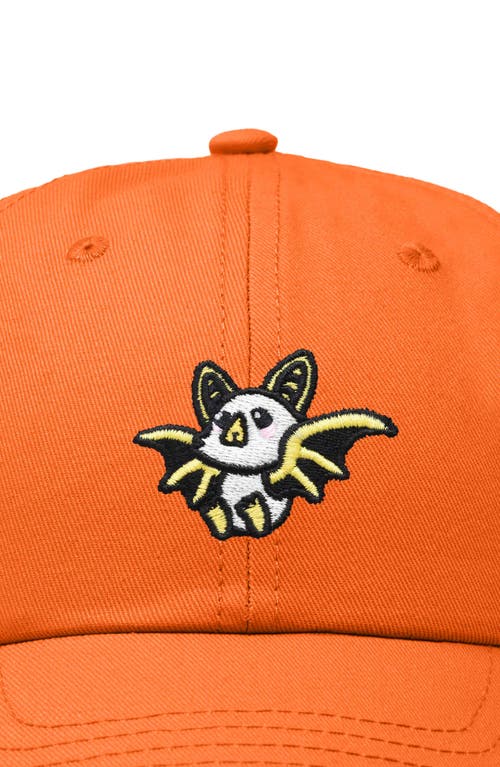 Dalix Honduran Bat Embroidered Dad Hat In Orange