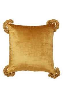 ROSELLI TRADING COMPANY Raj Velvet Tassel Throw Pillow