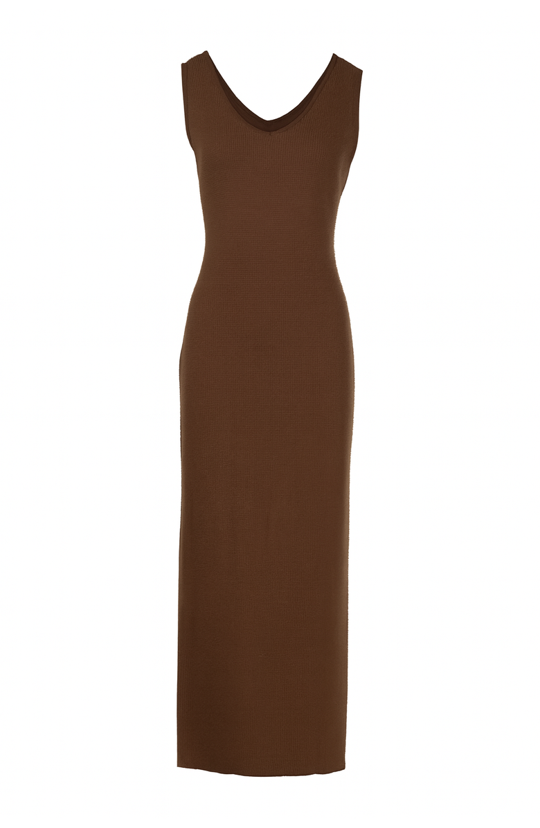 Alexandra Bueno Mix Berries Knit Fluffy Dress, Main, color, Brown