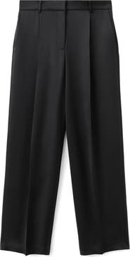 MANGO Pleated Satin Pants