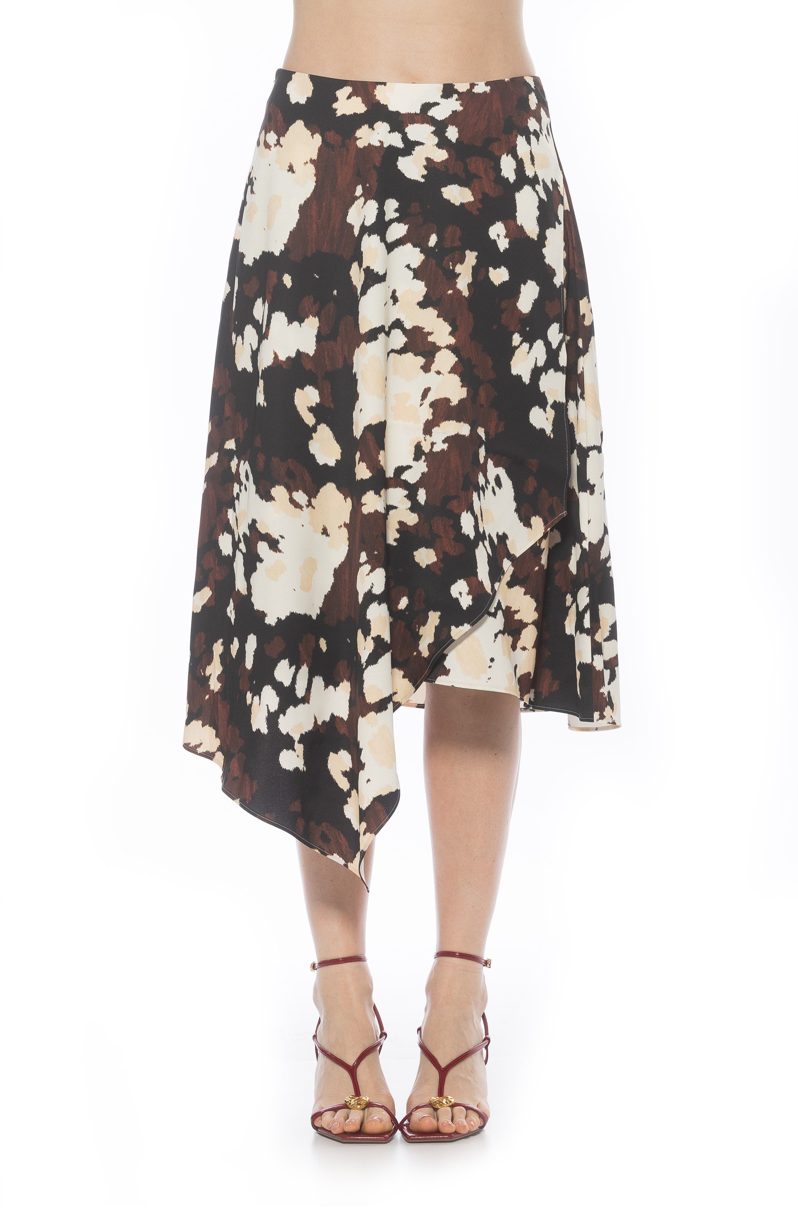 Alexia Admor Jess Asymmetric Midi Skirt