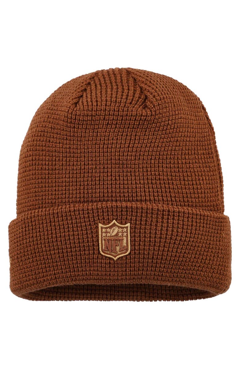 New Era Men's New Era Brown Dallas Cowboys Tiramasu Waffle Cuffed Knit Hat, Alternate, color, Brown