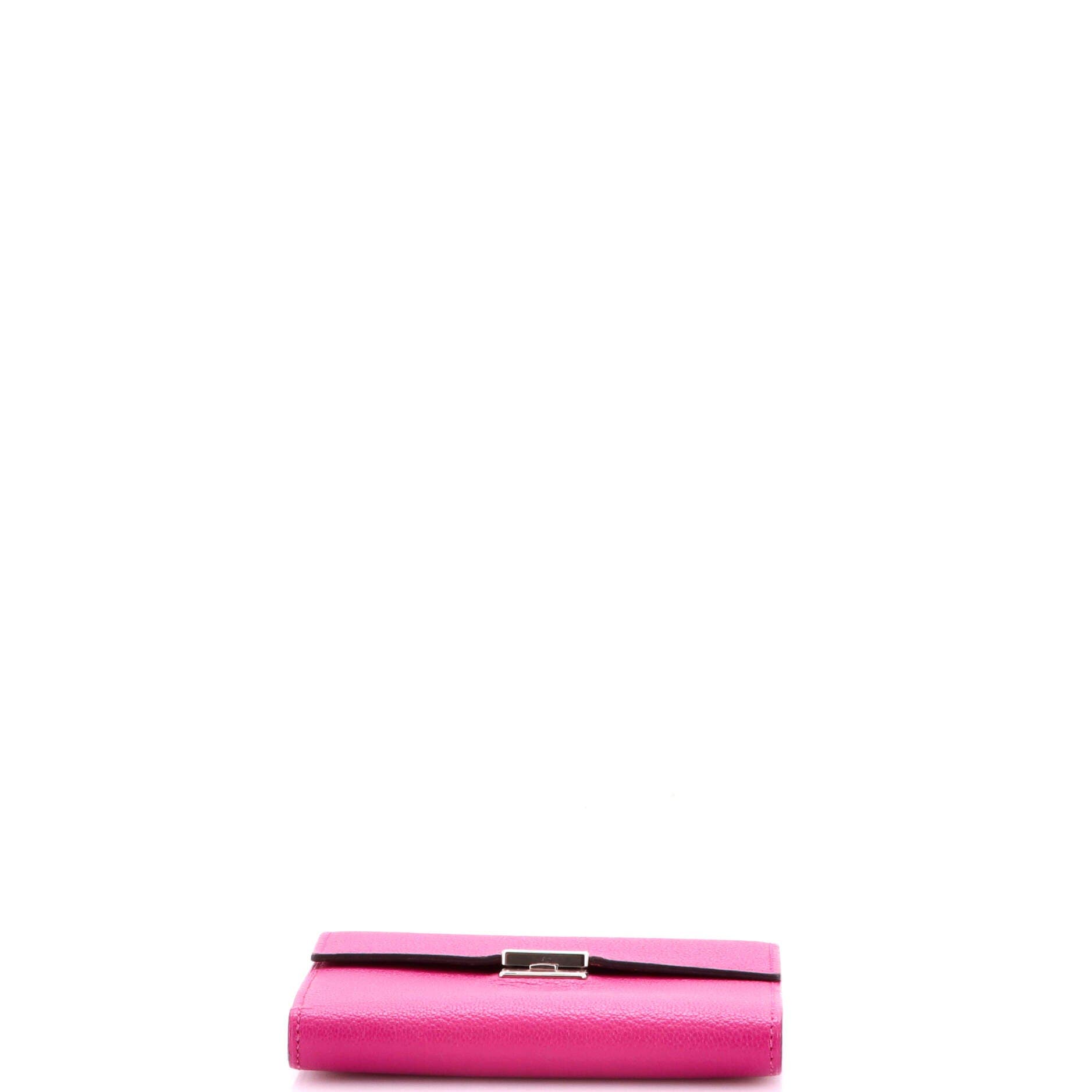 Pre-Owned Hermes Clic Wallet Chevre Mysore 12, Alternate, color, Rose Pourpre