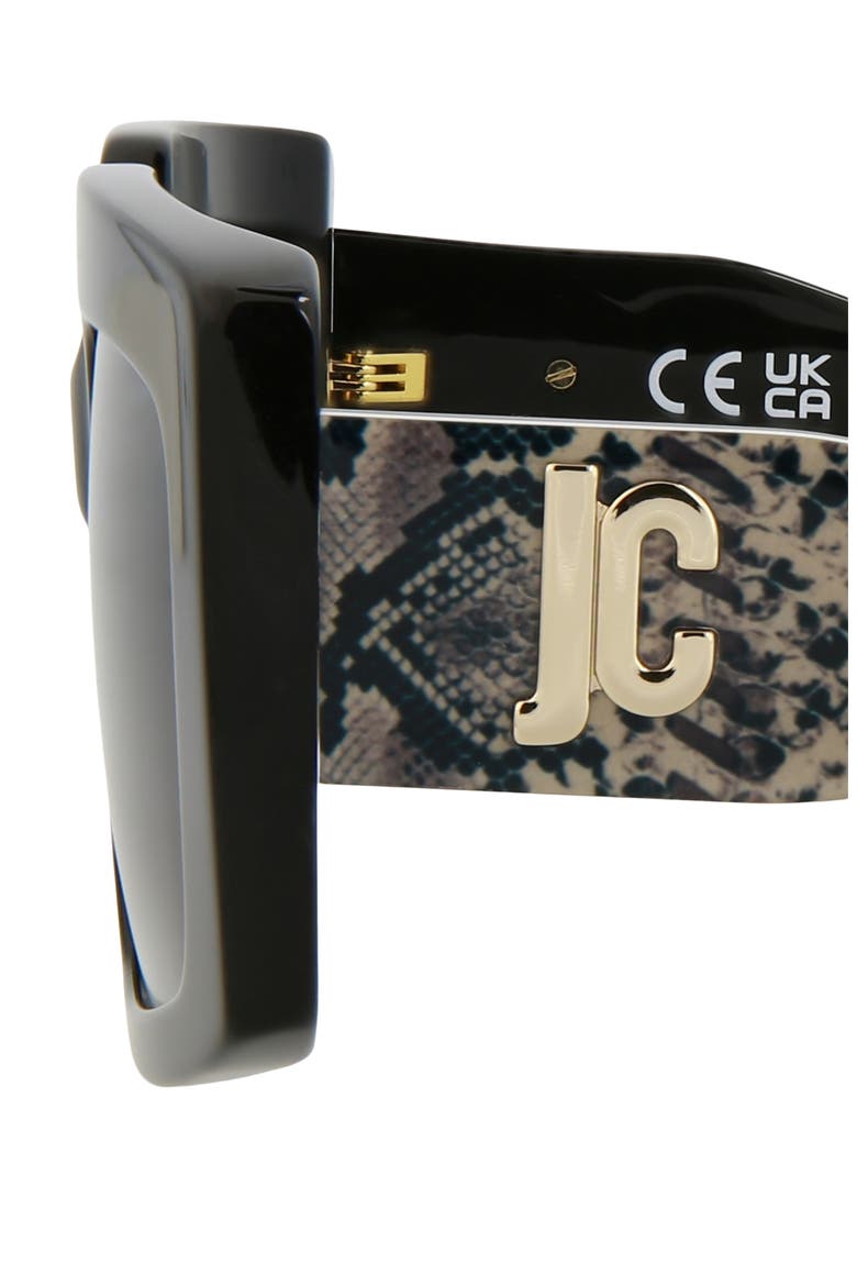 54mm Square Sunglasses, Alternate, color, BLACK BLACK SMOKE