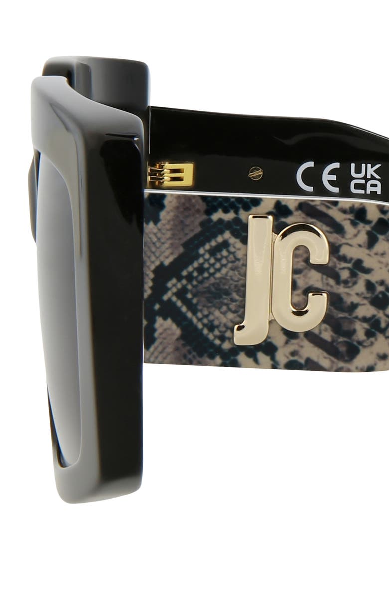 Just Cavalli 54mm Square Sunglasses, Alternate, color, Black Black Smoke