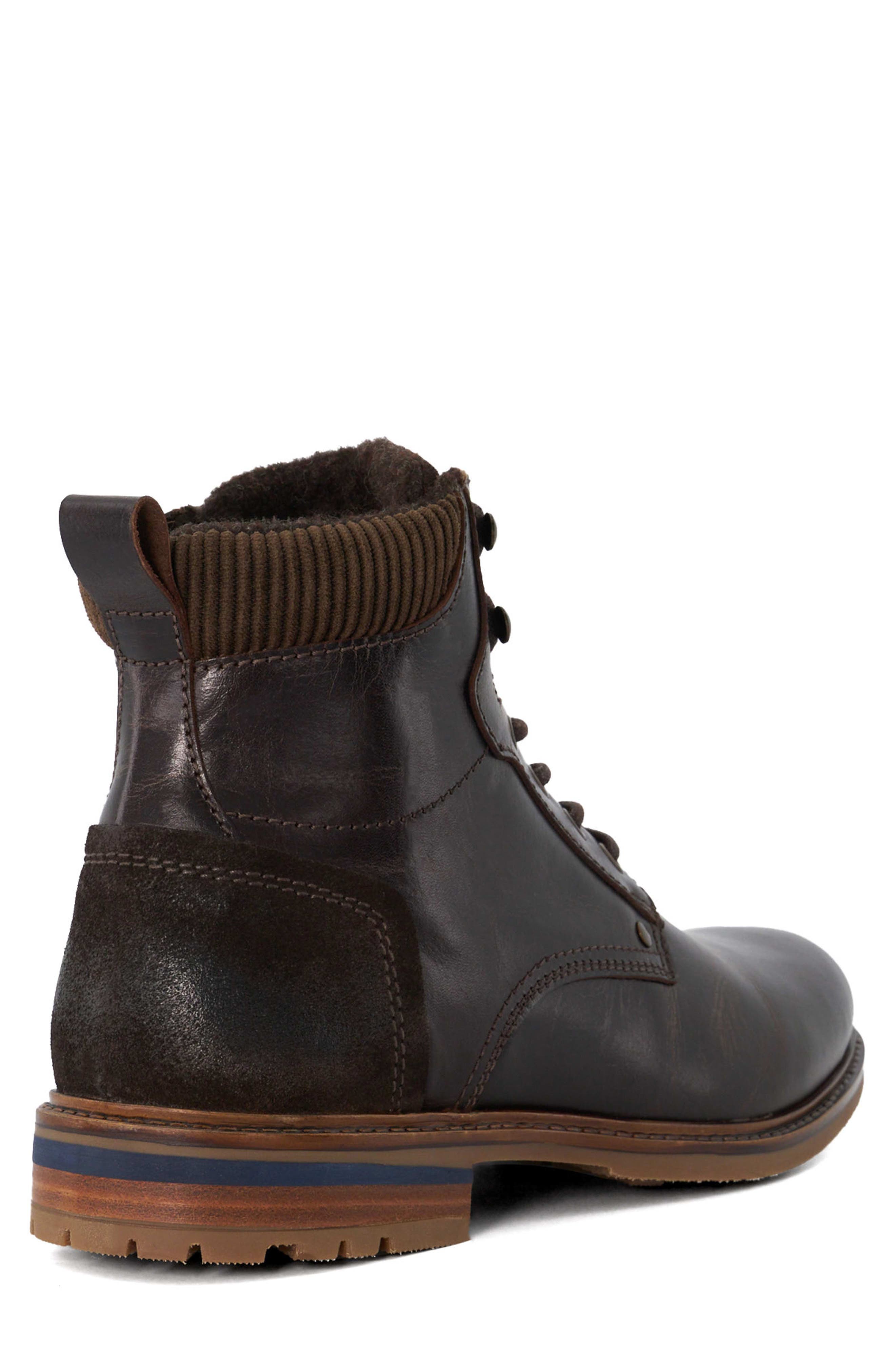 Dune London Coltonn Lace-Up Leather Boot, Alternate, color, 