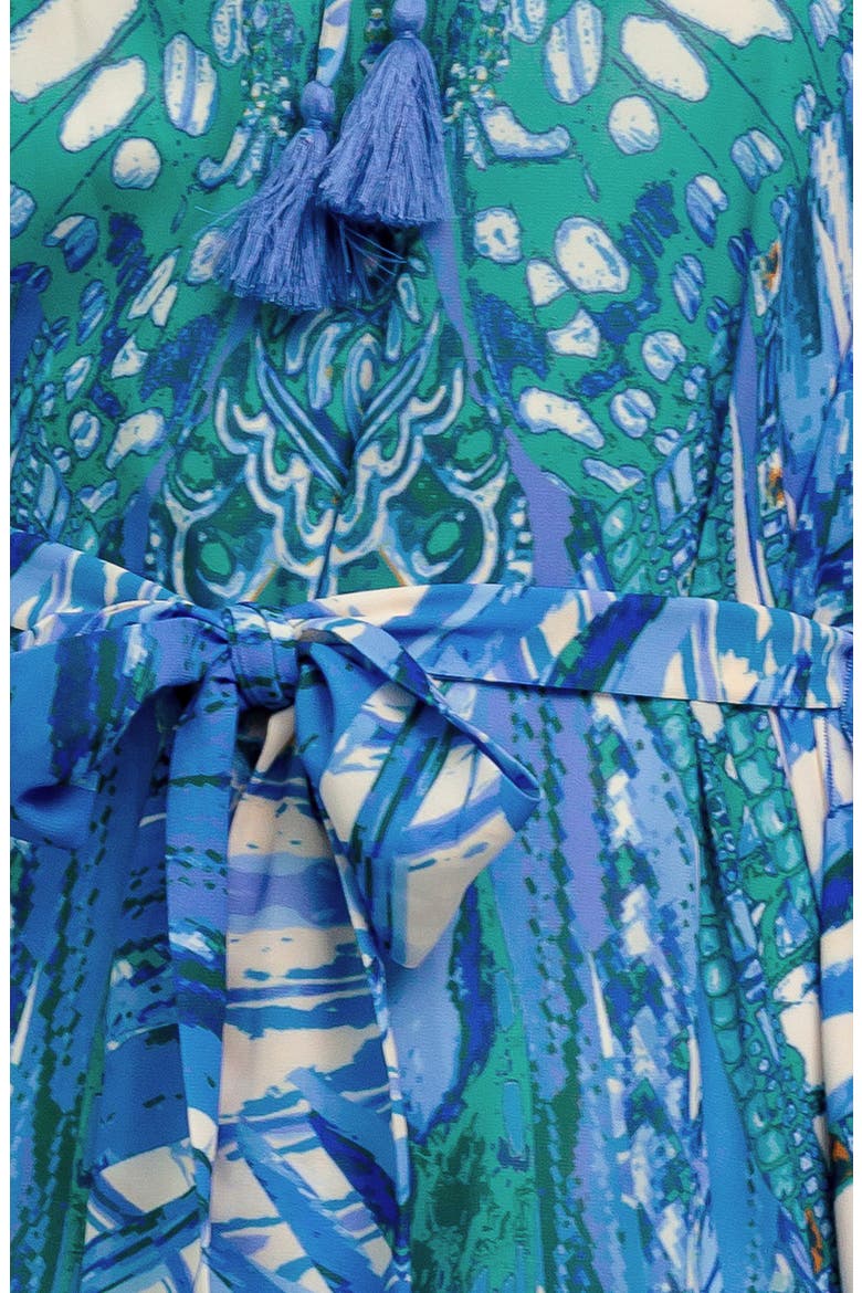 Batwing Sleeve Caftan Maxi Dress, Alternate, color, BLUE MULTI