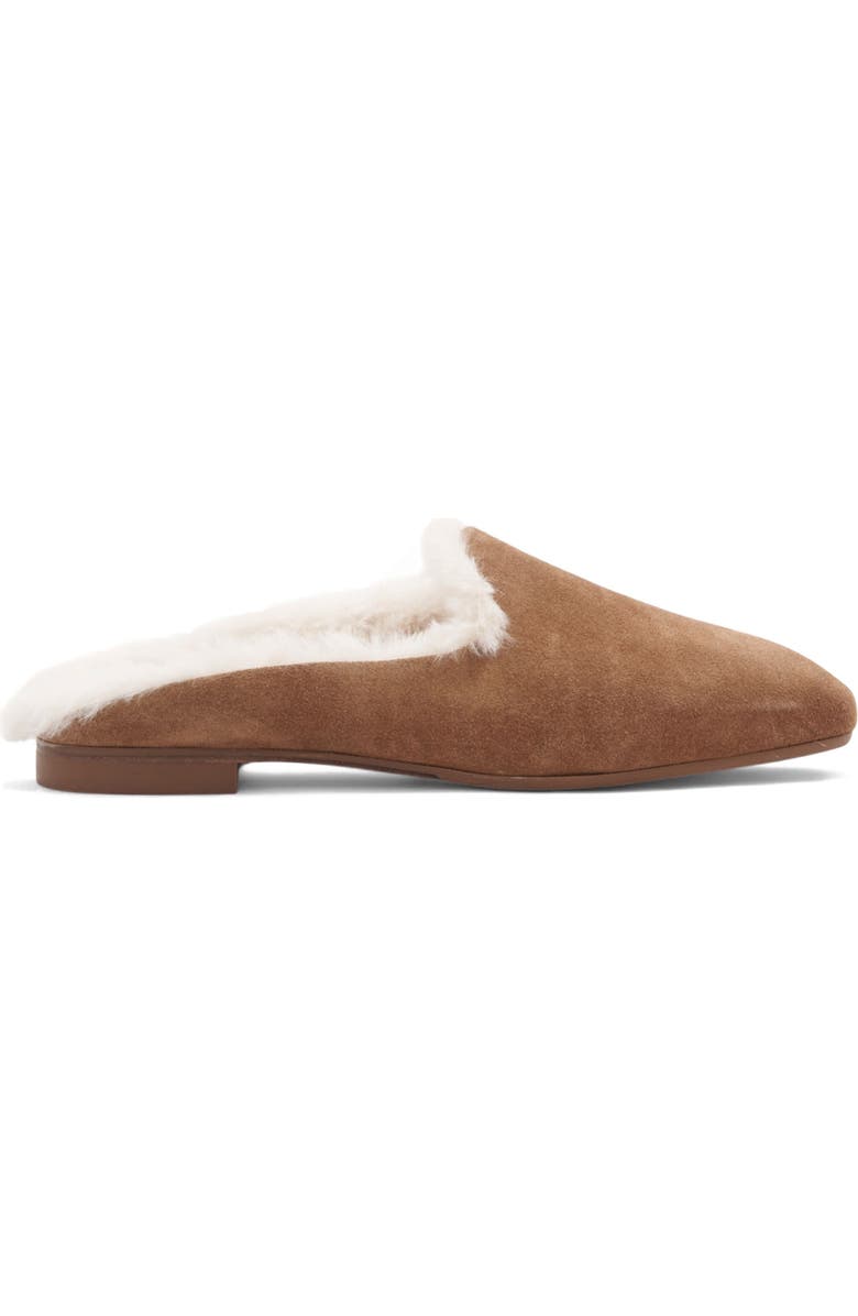 Aquatalia Rosabella Faux Fur Lined Weatherproof Leather Mule, Alternate, color, Champagne