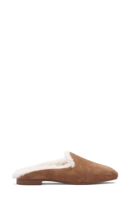Aquatalia Rosabella Faux Fur Lined Leather Mule In Brown