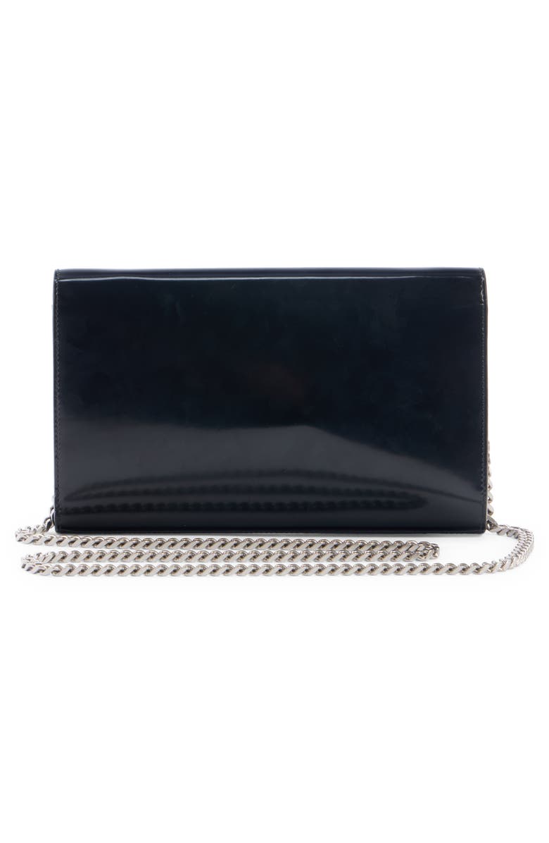 Saint Laurent Cassandre Leather Wallet on a Chain, Alternate, color,