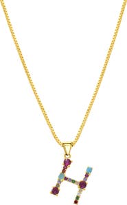 Adornia CZ Initial Pendant Necklace