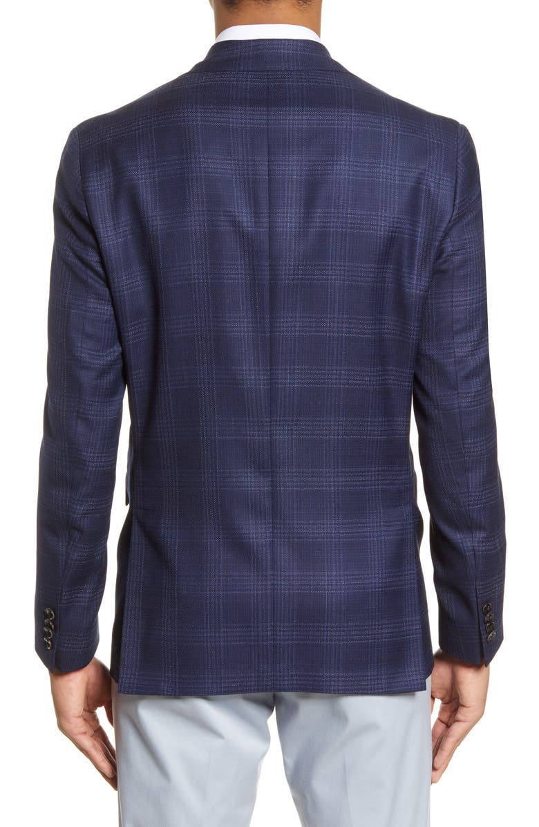 Ted Baker London Karl Trim Fit Plaid Wool Travel Sport Coat, Alternate, color, 