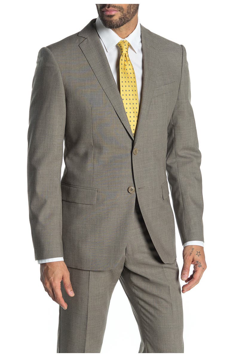 John Varvatos Star USA Bedford BrownTwo Button Notch Lapel Suit Separates Jacket, Main, color, 