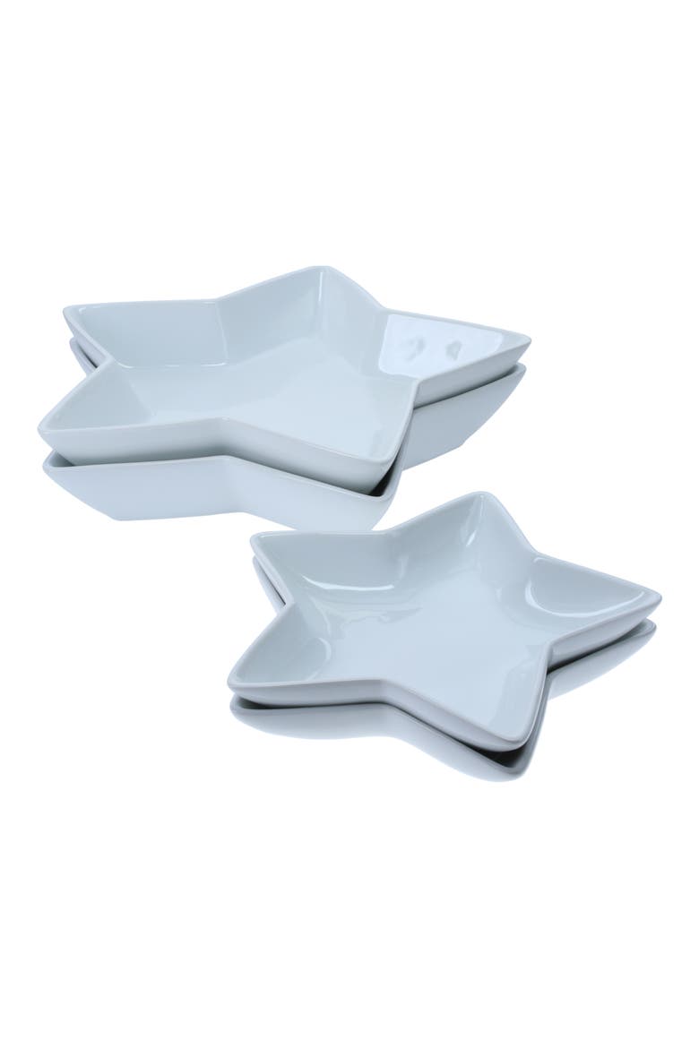 Assorted 4-Piece Star Bowls, Main, color, WHITE
