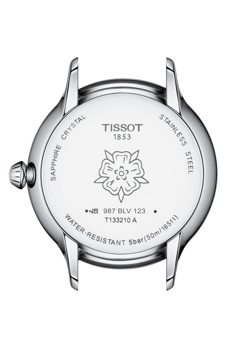 Tissot Odaci-T Leather Strap Watch, 33mm, Alternate, color, White Mother Of Pearl