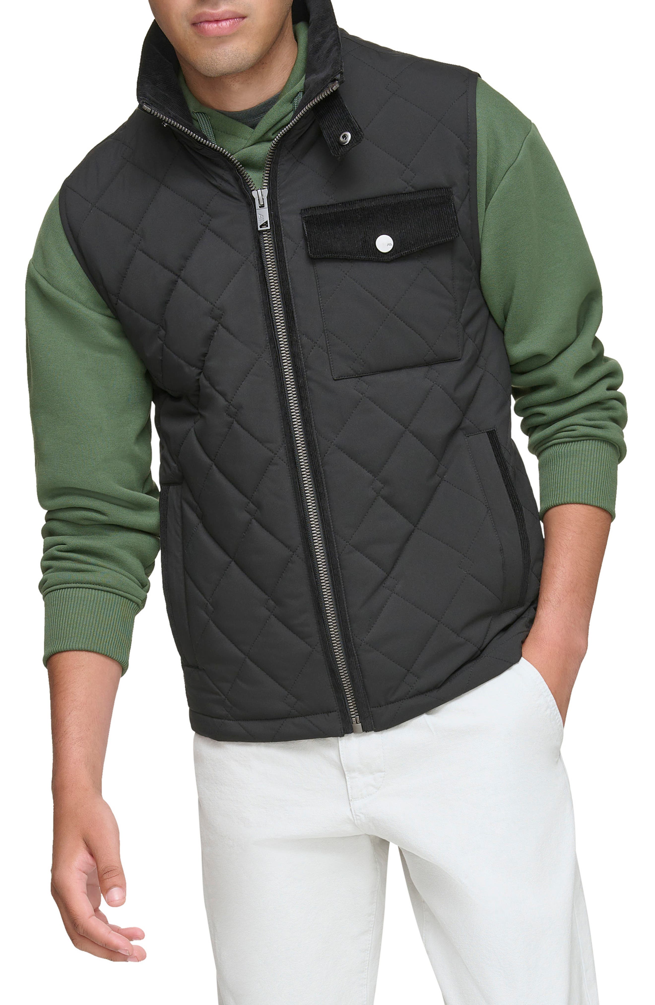 Andrew Marc Barnet Water Resistant Quilted Vest