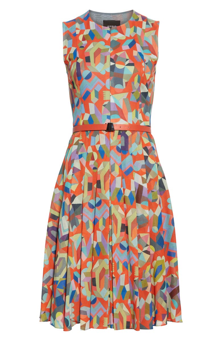 Akris Summer Print Cotton Voile Dress, Alternate, color,