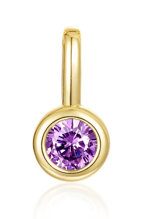 Bezel Birthstone Charm Pendant