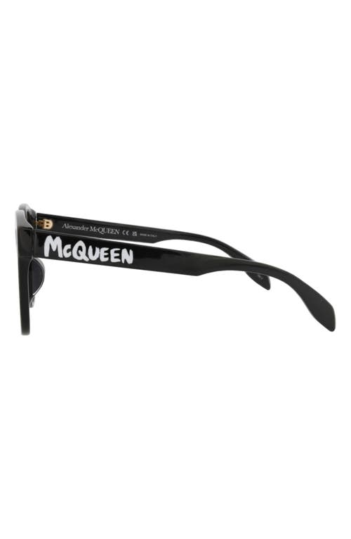 Alexander Mcqueen Square-frame Acetate Sunglasses In Black