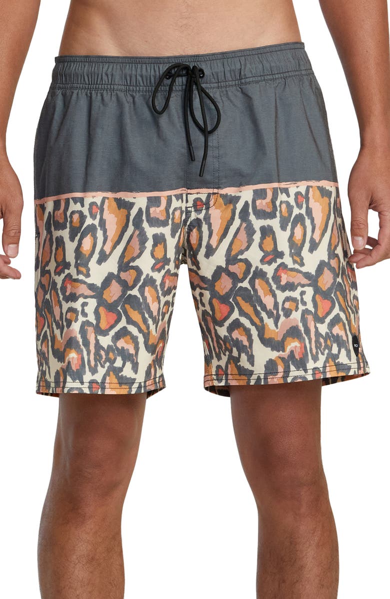 RVCA County Stripe Swim Shorts, Main, color, 