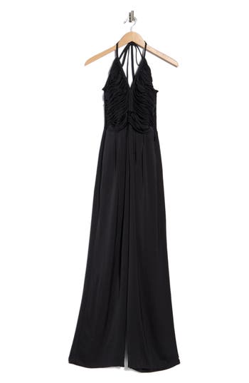 Ramy Brook Maddy Cutout Halter Jumpsuit In Black