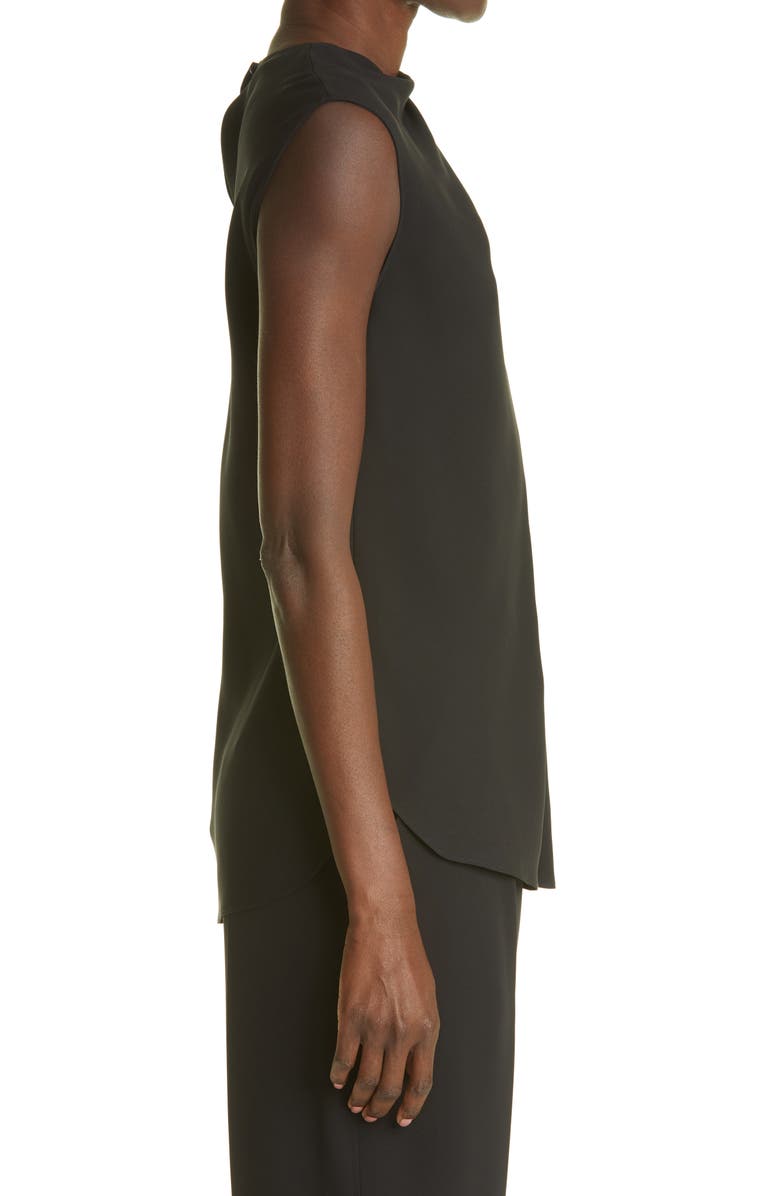 St. John Evening St. John Collection Crossover Neck Sleeveless Silk Top, Alternate, color,