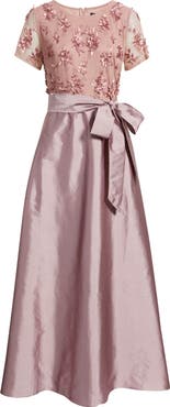 Pisarro Nights 3D Floral Bodice Beaded Gown