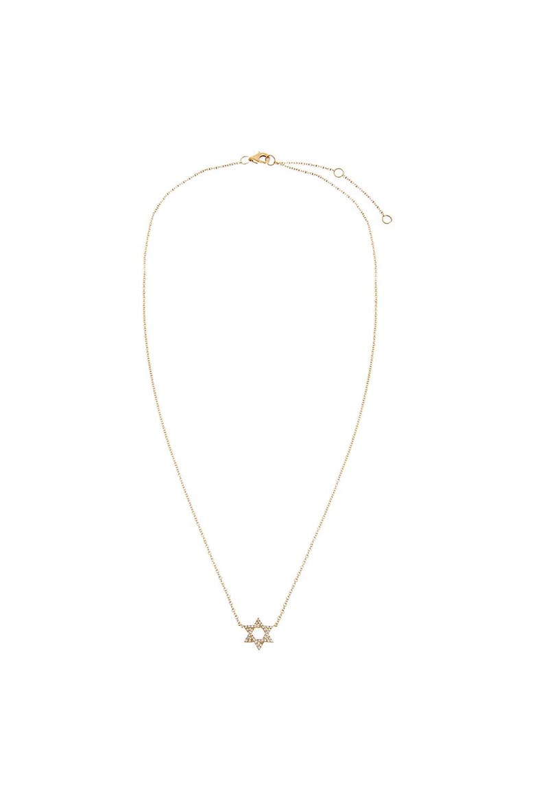 Diamond Pavé Star Of David Necklace 14K, Alternate, color, 14K Gold