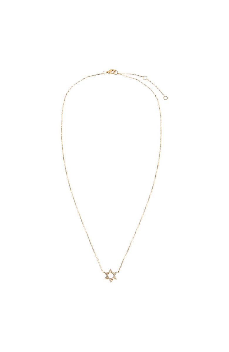 BY ADINA EDEN Diamond Pavé Star Of David Necklace 14K, Alternate, color, 14K Gold