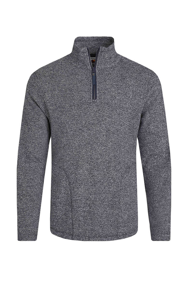 Laramie 1/4 Zip Snow Marl Fleece, Alternate, color, Navy