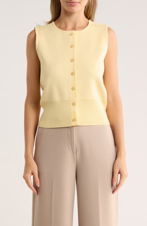 Julianna Button Front Sweater Vest