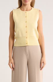 BY DESIGN Julianna Button Front Sweater Vest