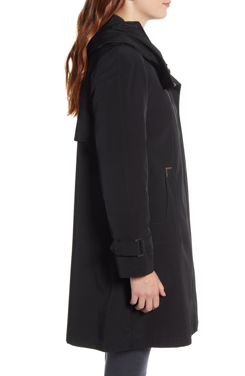Gallery Water Repellent Hooded Raincoat, Alternate, color, 