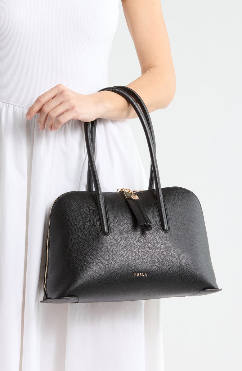 Furla Atmosfera Dome Tote, Alternate, color, Nero