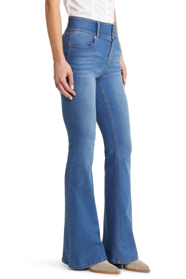 Fit & Lift High Waist Flare Jeans, Alternate, color, ELSIE