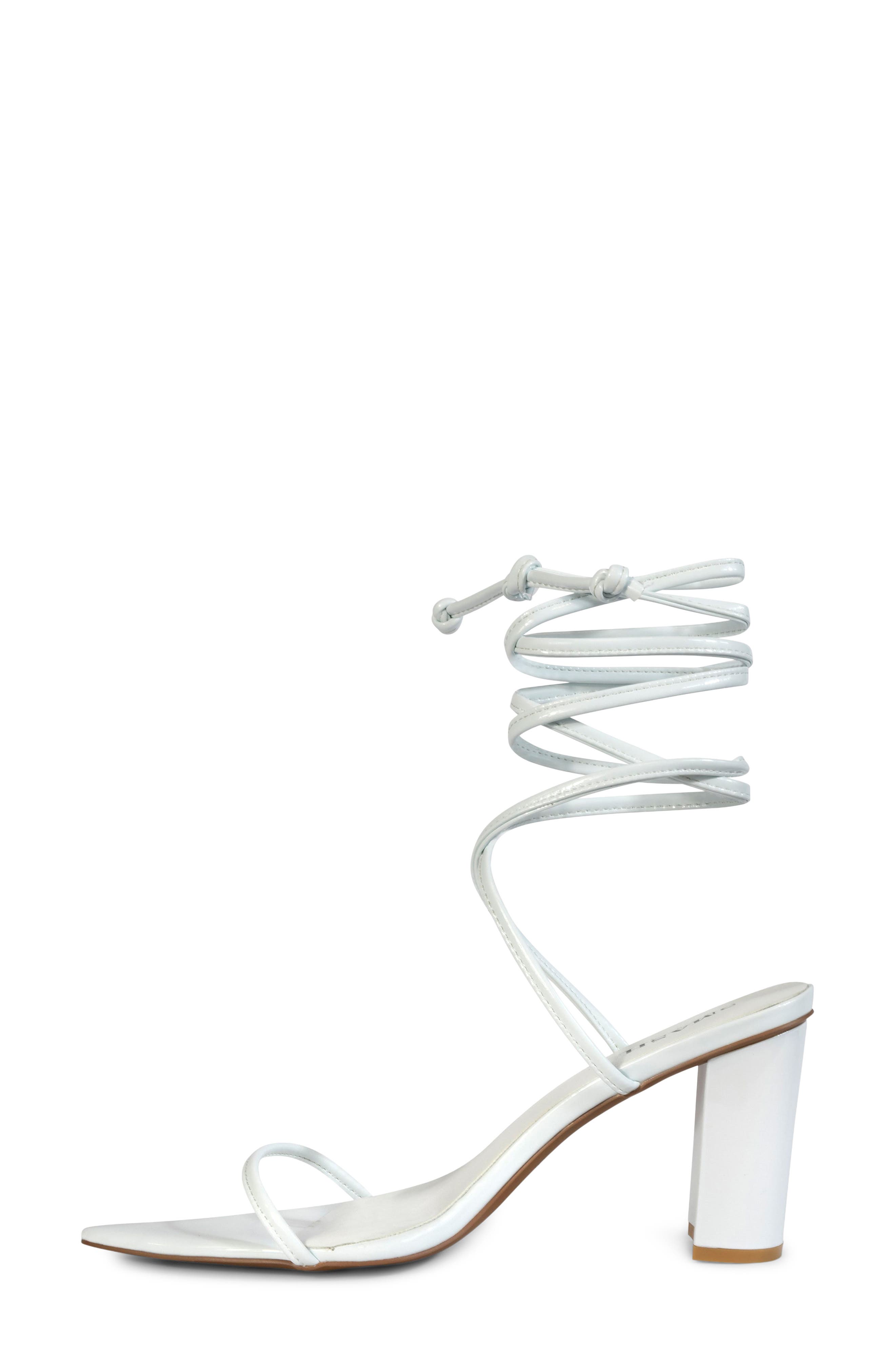 Onyx Faux Leather Wrap Up Sandal, Alternate, color, WHITE