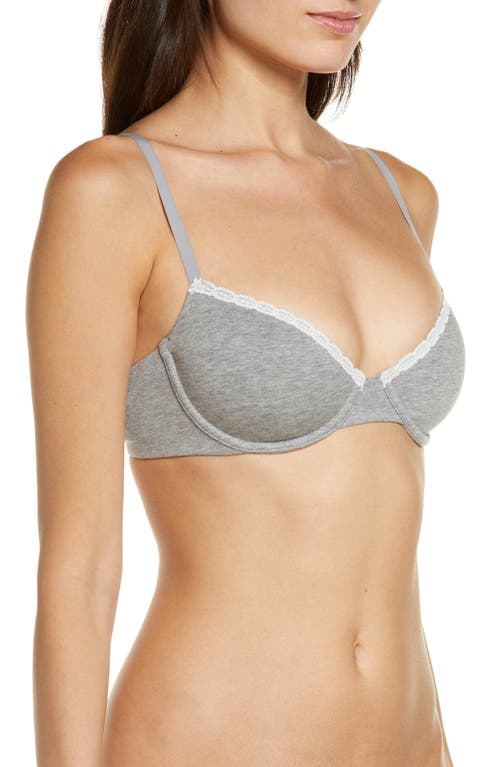 Skarlett Blue Adorned Cotton Blend Bralette In Gray