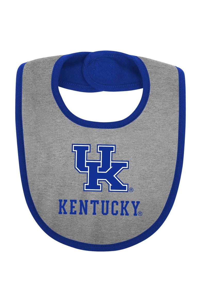 Newborn & Infant Royal Kentucky Wildcats Home Field Advantage Three-Piece Bodysuit, Bib & Booties Set, Alternate, color, Royal