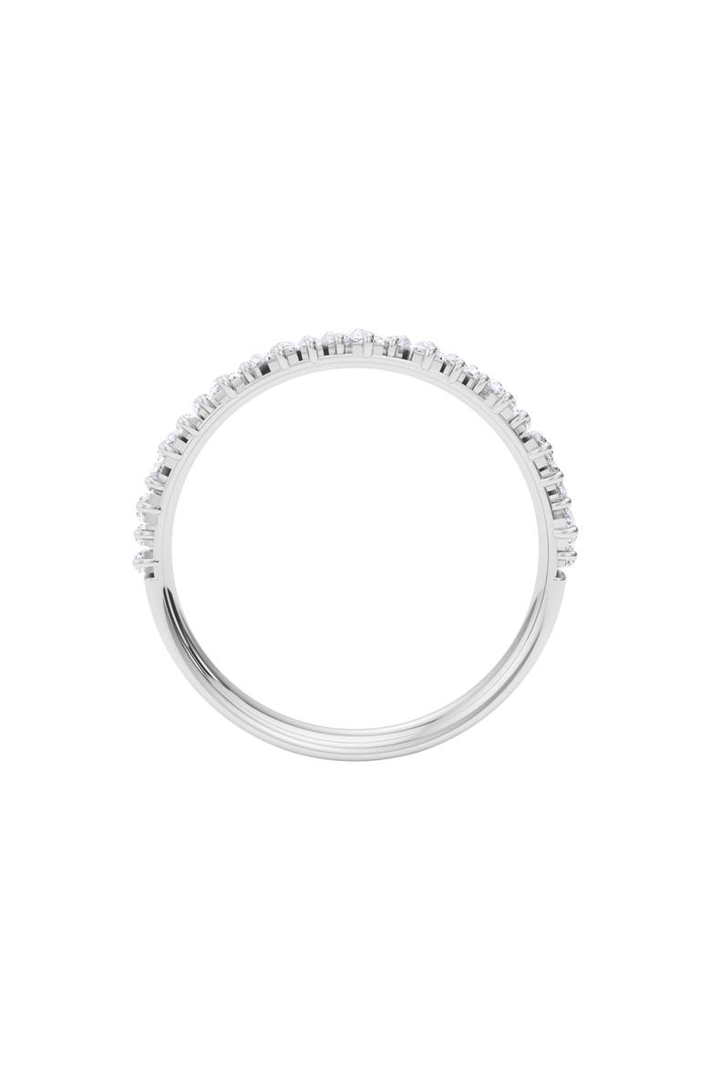 HauteCarat Lab Created Baguette Diamond Half Eternity Ring, Alternate, color, 18K White Gold