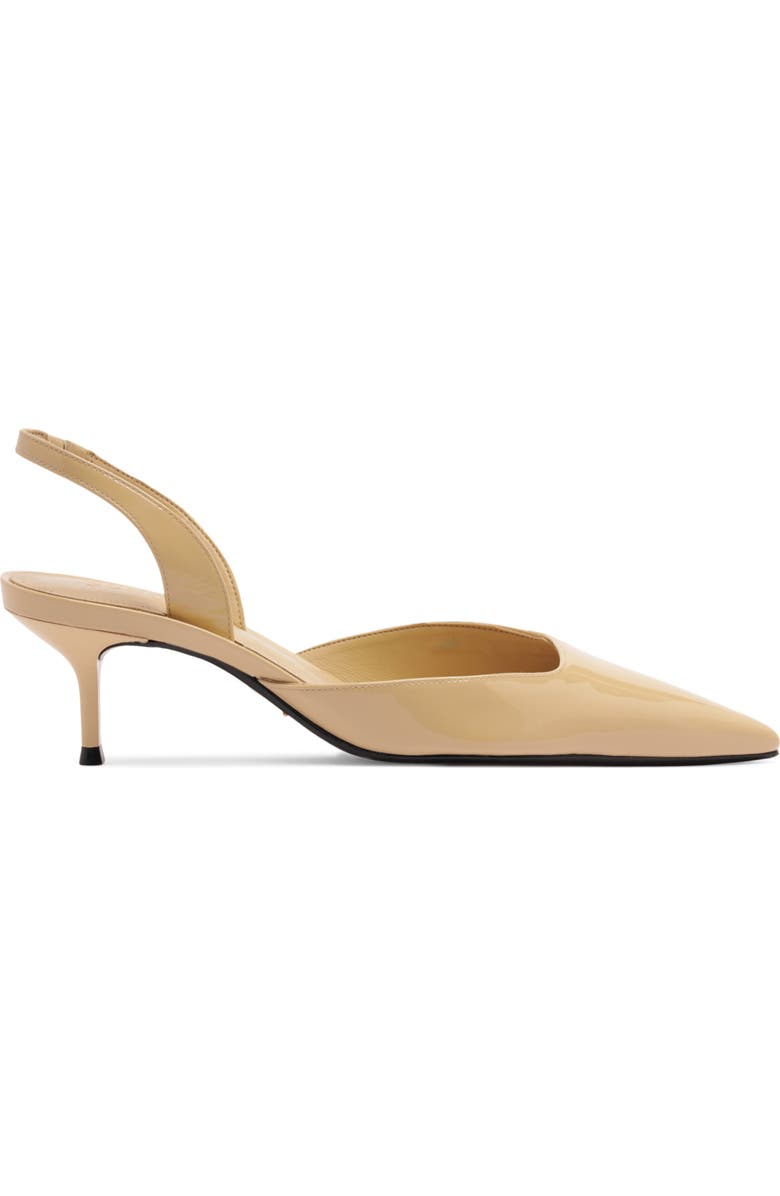 Schutz Paola Mid Slingback Pointed Toe Pump, Alternate, color, Buff Beige