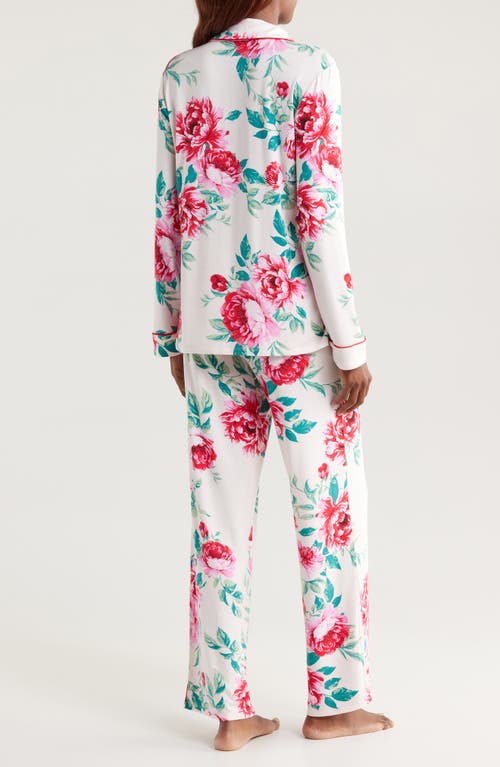 Nordstrom Moonlight Eco Knit Pajamas In Pink Peony In Bloom