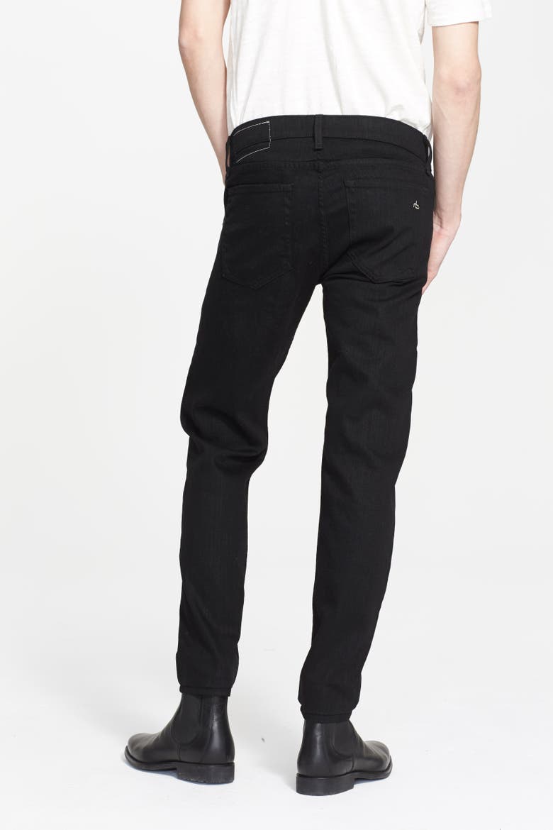 Fit 1 Skinny Fit Jeans, Alternate, color, BLACK