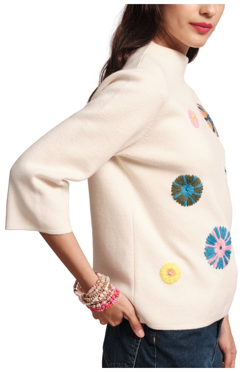 Frances Valentine Bon Bon Sweater Embroidery, Alternate, color, 