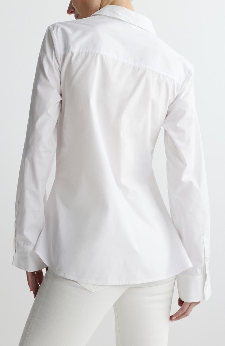 DL1961 Agnes Side Tie Cotton Button-Up Shirt, Alternate, color, Cloud