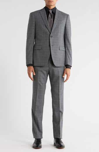 John Varvatos Star USA Plaid Wool Blend Suit