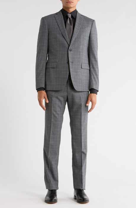 Plaid Wool Blend Suit