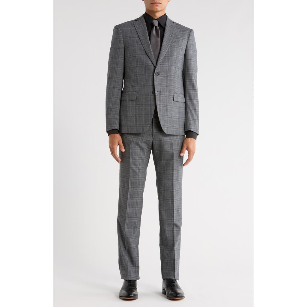 John Varvatos Star Usa Plaid Wool Blend Suit In Animal Print