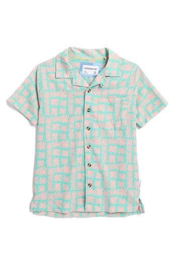 Sovereign Code Kids' Lantern Button-up Shirt In Ice Green/deco