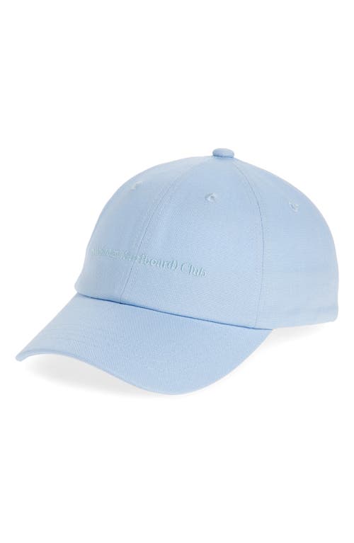 STOCKHOLM SURFBOARD CLUB Pac Logo Embroidered Baseball Cap in Light Blue 